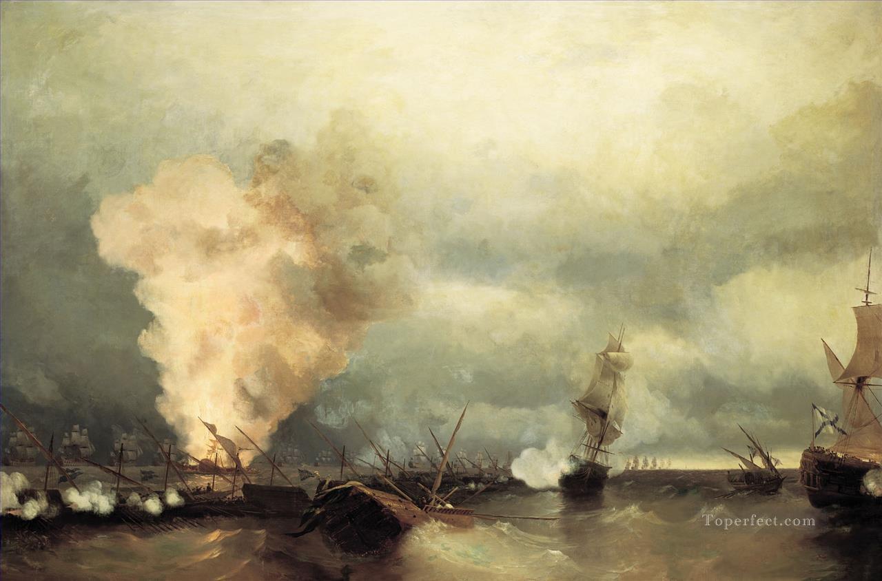 batalla naval de aivazovskiy cerca de vyborg 1846 Pintura al óleo